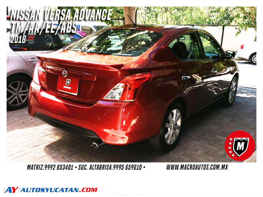 NISSAN VERSA ADVANCE 2018 MANUAL