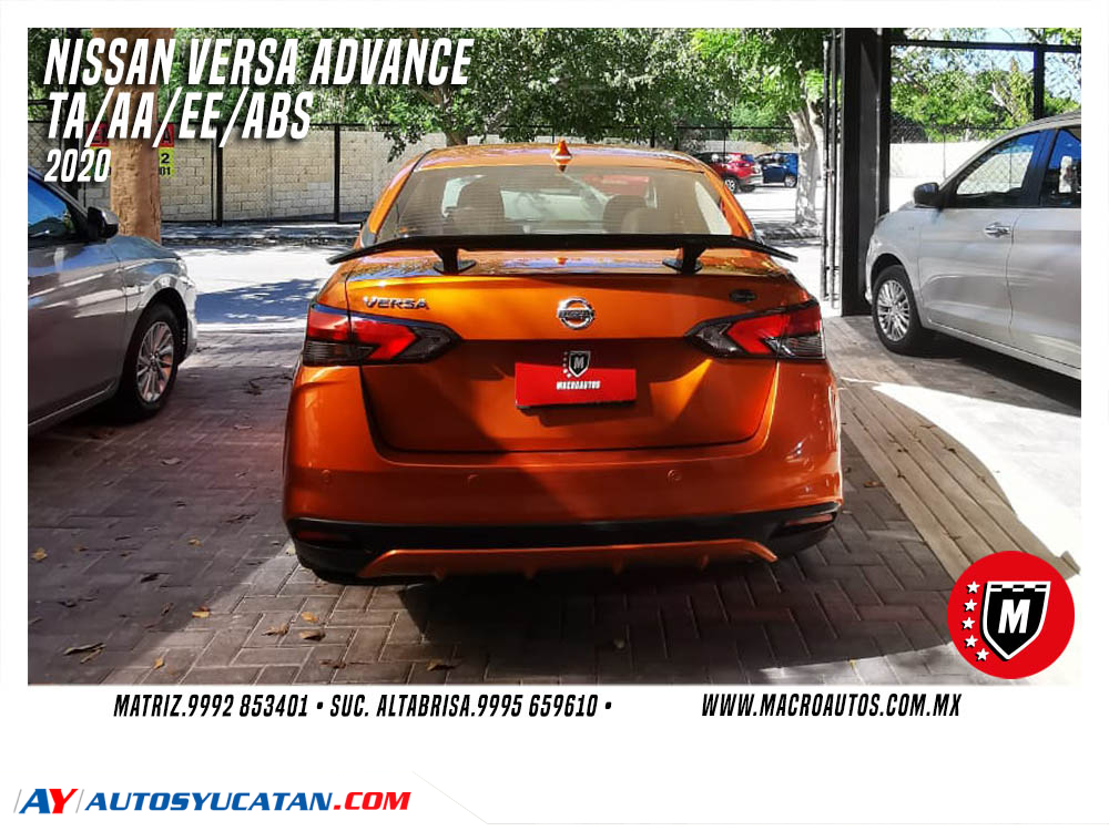 NISSAN VERSA ADVANCE 2020 AUTOMATICO