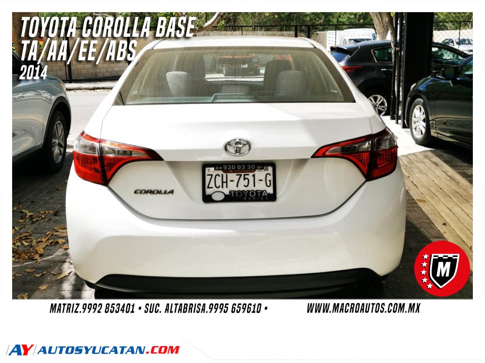 TOYOTA COROLLA BASE 2014 AUTOMATICO