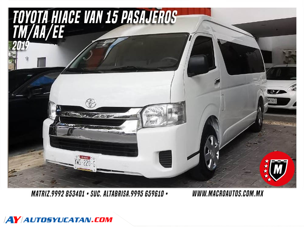 TOYOTA HIACE VANS 15  PASAJEROS 2019 MANUAL
