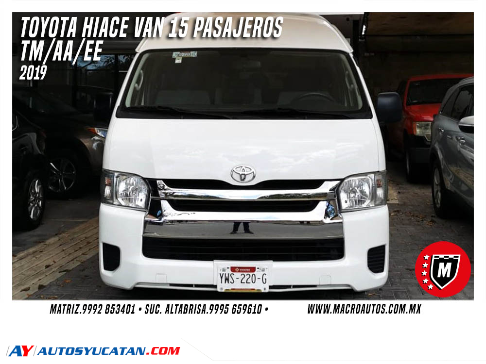 TOYOTA HIACE VANS 15  PASAJEROS 2019 MANUAL