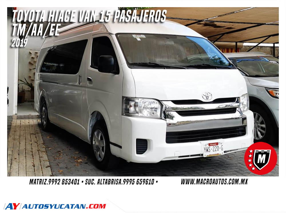 TOYOTA HIACE VANS 15  PASAJEROS 2019 MANUAL
