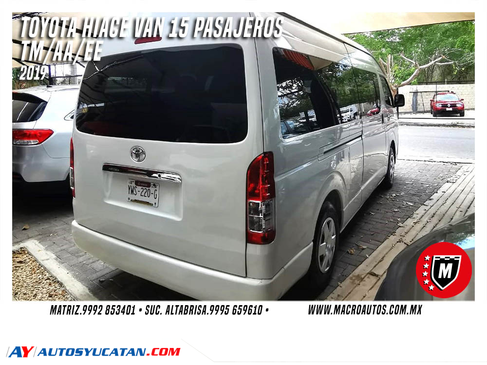 TOYOTA HIACE VANS 15  PASAJEROS 2019 MANUAL