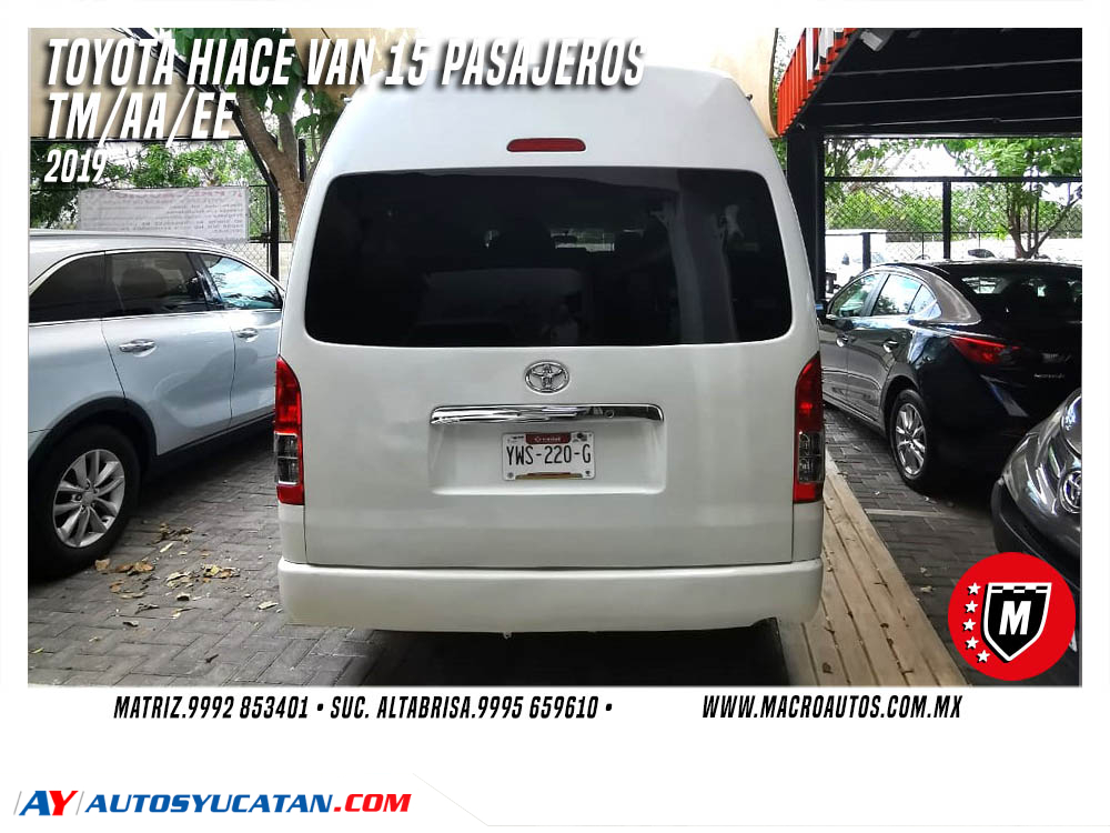 TOYOTA HIACE VANS 15  PASAJEROS 2019 MANUAL