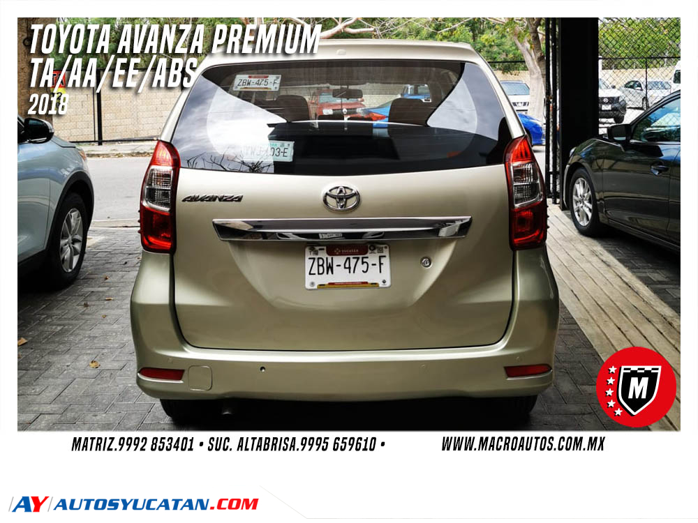 TOYOTA AVANZA 2018 PREMIUM AUTOMATICA