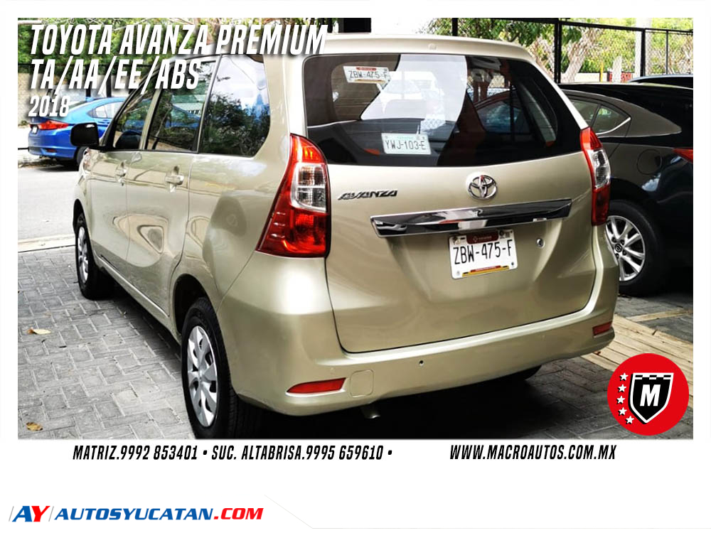 TOYOTA AVANZA 2018 PREMIUM AUTOMATICA