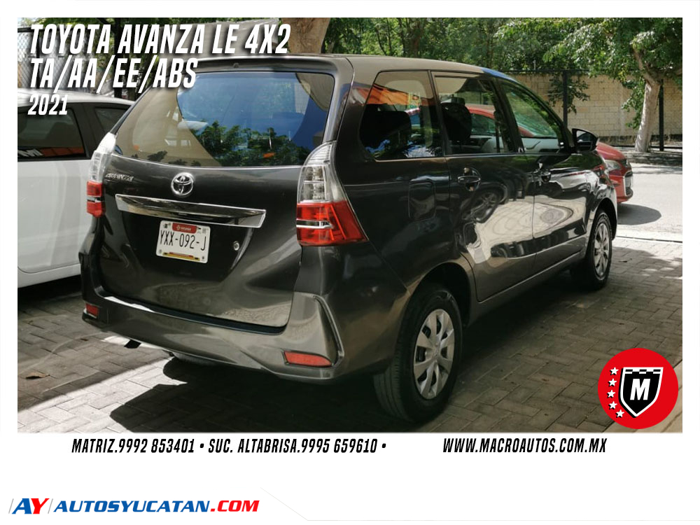 TOYOTA AVANZA LE 4X2 2021 AUTOMATICA