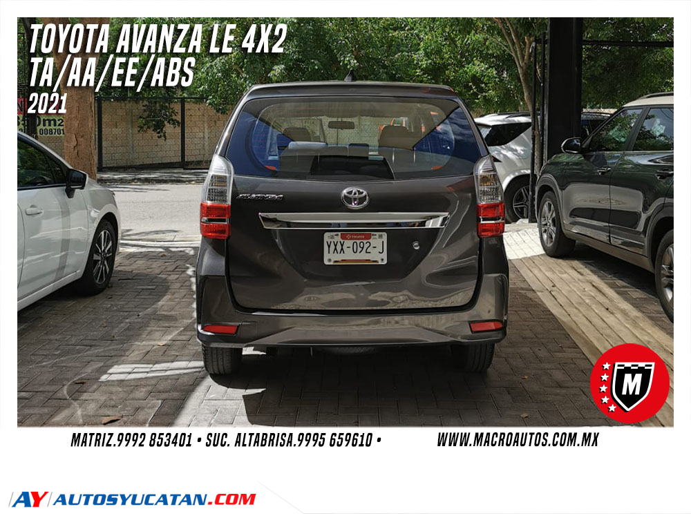 TOYOTA AVANZA LE 4X2 2021 AUTOMATICA